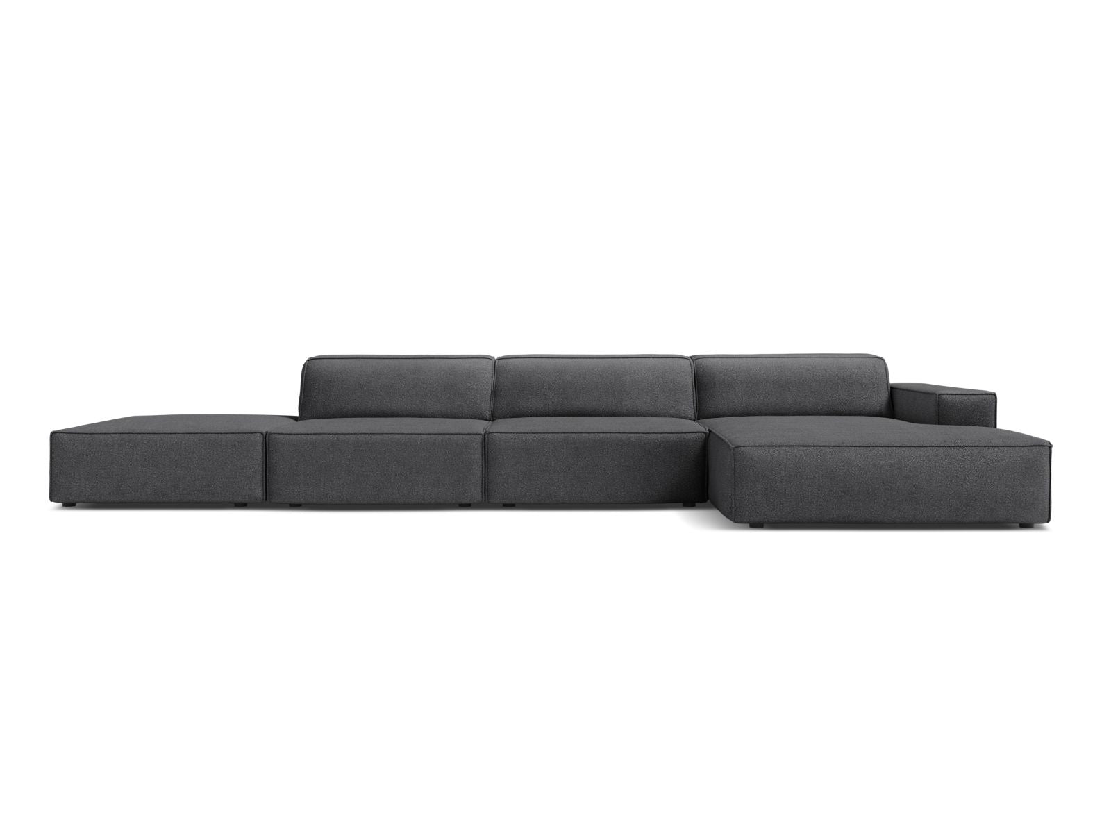 Jodie Boucle modulares Ecksofa rechts 5 Sitzer in Dark Grey-Baloo präsentiert im Onlineshop von KAQTU Design AG. Ecksofa rechts ist von Micadoni