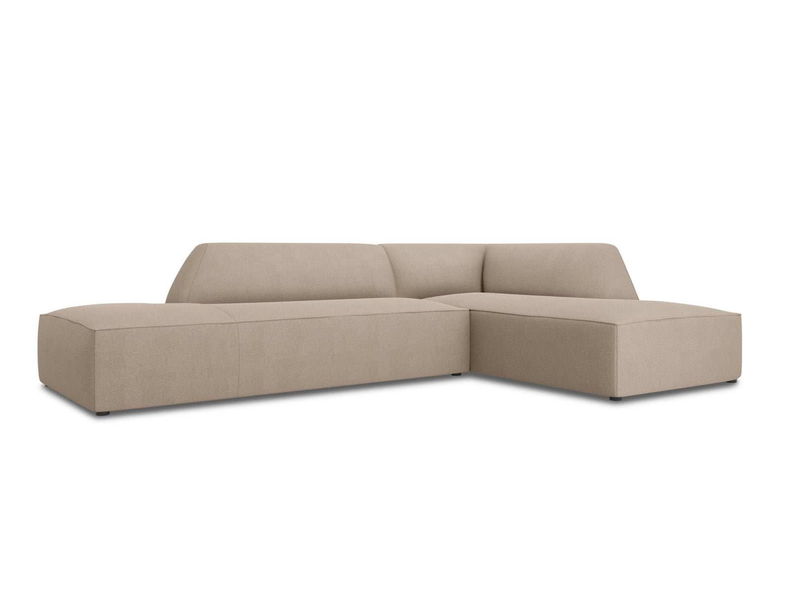 Elegantes Ruby Ecksofa in Dark Beige, modulares Design, ideal für stilvolle Wohnräume. Perfekt als 4-Sitzer mit offener Enden.