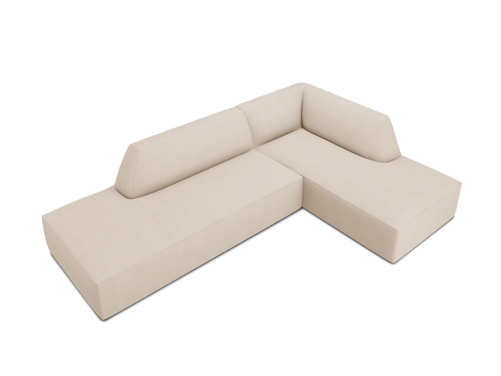 Erleben Sie das Ruby Ecksofa rechts 4 Sitzer von Micadoni – ein elegantes, modulares Sofa, das Komfort und Stil in Ihr Zuhause bringt.
