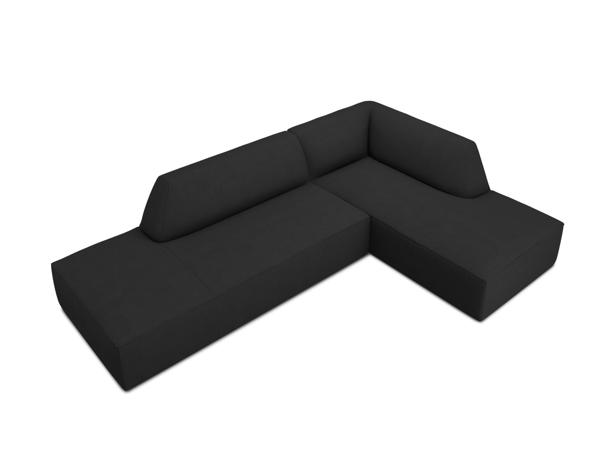 Ruby Modulares Ecksofa Open end rechts 4 Sitzer in Black-Ottawa präsentiert im Onlineshop von KAQTU Design AG. L-Sofa rechts ist von Micadoni