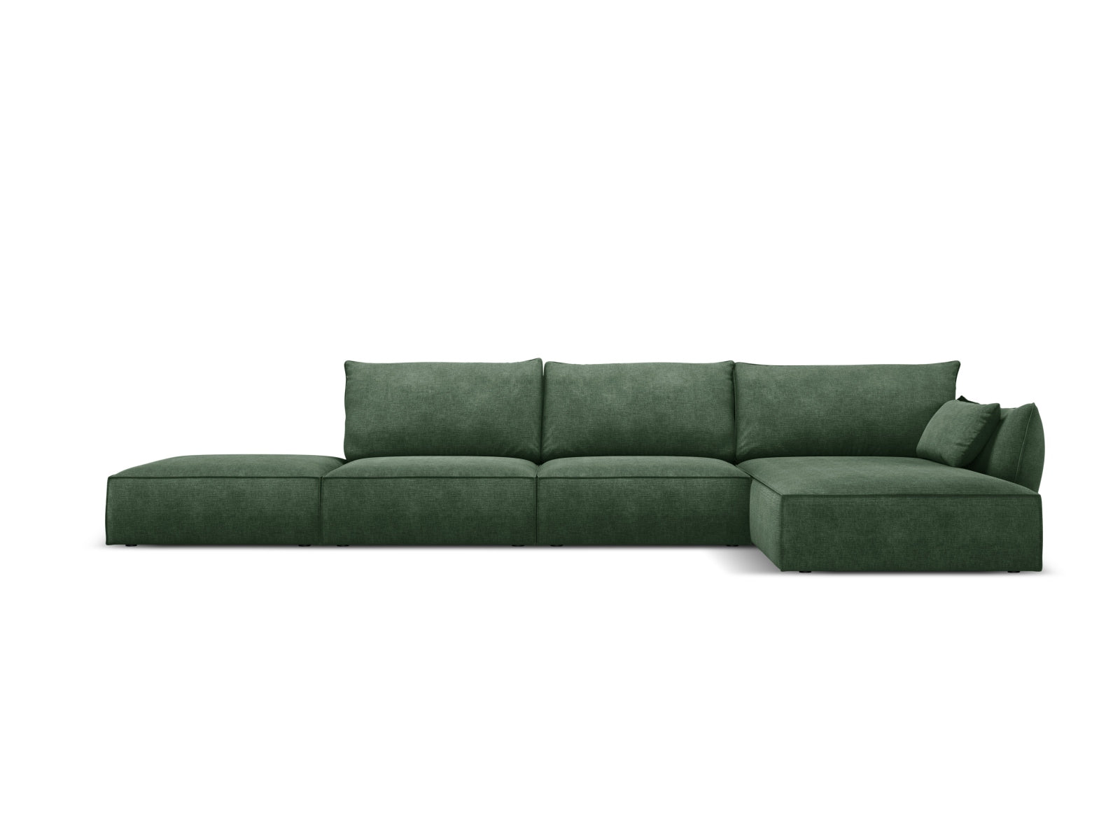 Kaelle Ecksofa rechts 5 Sitzer in Bottle Green-Over The Horizon präsentiert im Onlineshop von KAQTU Design AG. Bettsofa rechts ist von Micadoni