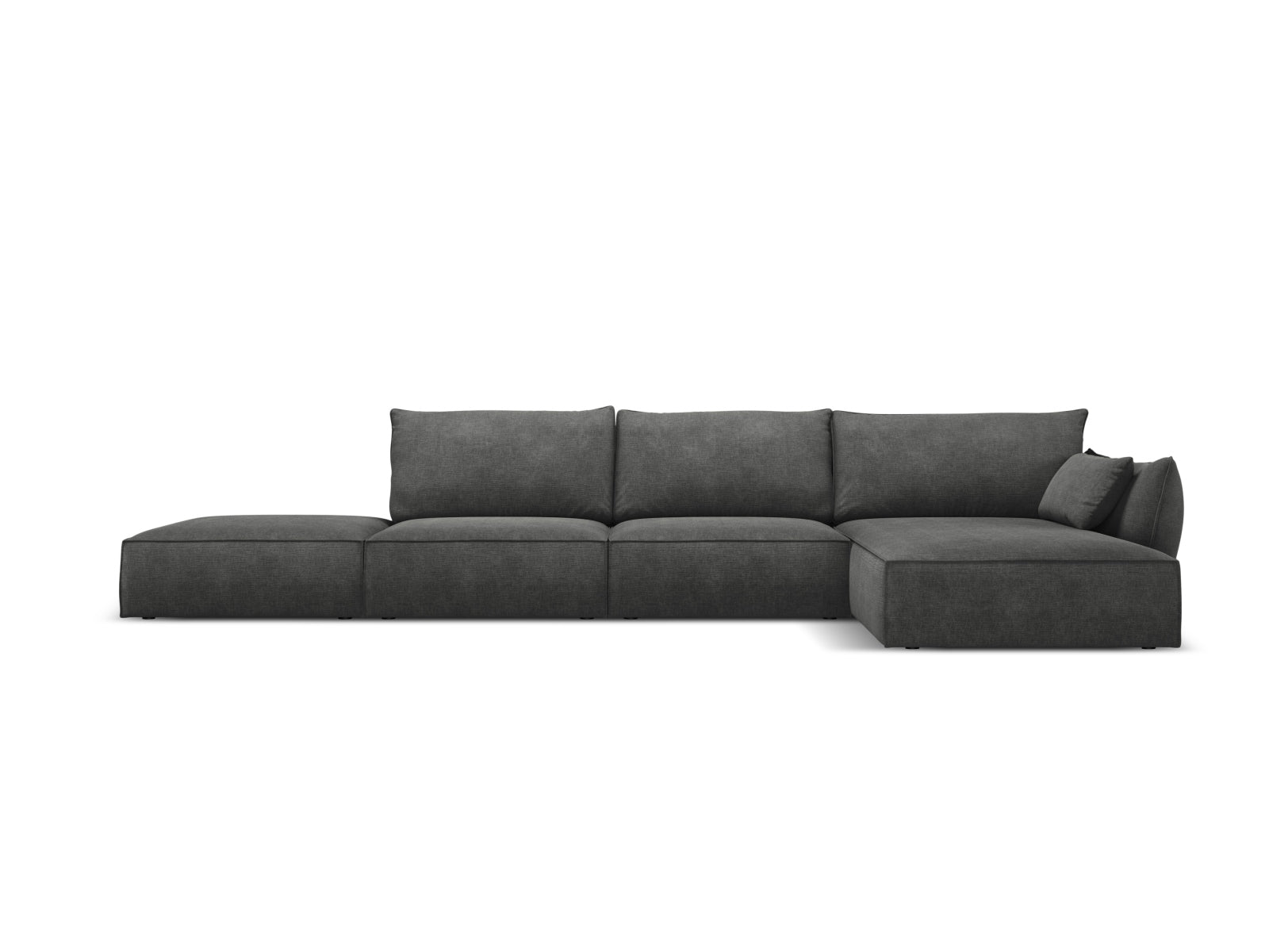 Kaelle Ecksofa rechts 5 Sitzer in Dark Grey-Over The Horizon präsentiert im Onlineshop von KAQTU Design AG. Bettsofa rechts ist von Micadoni