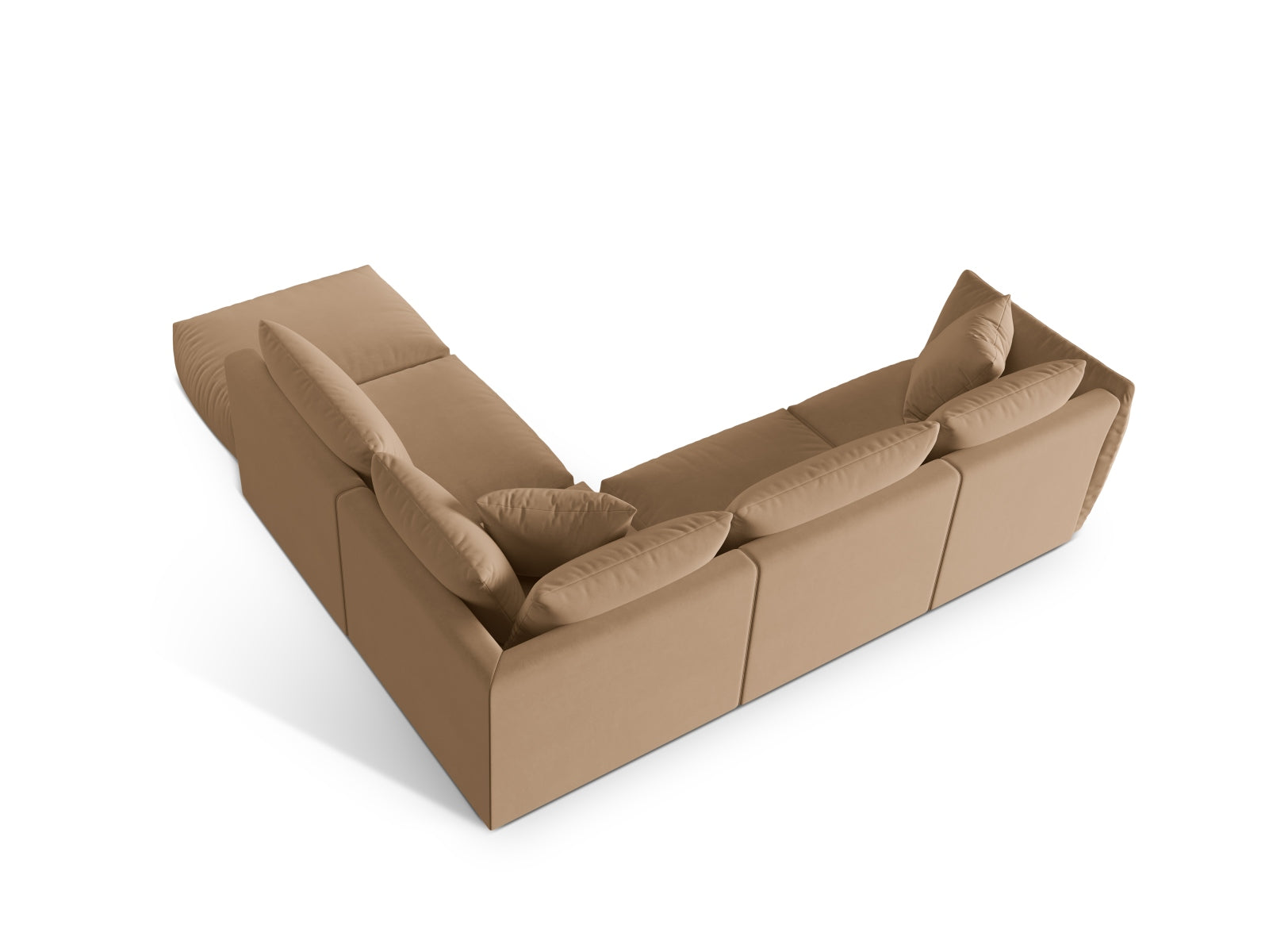 Entdecken Sie das Chris Velour Modular Ecksofa rechts von Micadoni – ein elegantes 4-Sitzer Sofa, das modernen Stil und höchsten Komfort vereint!