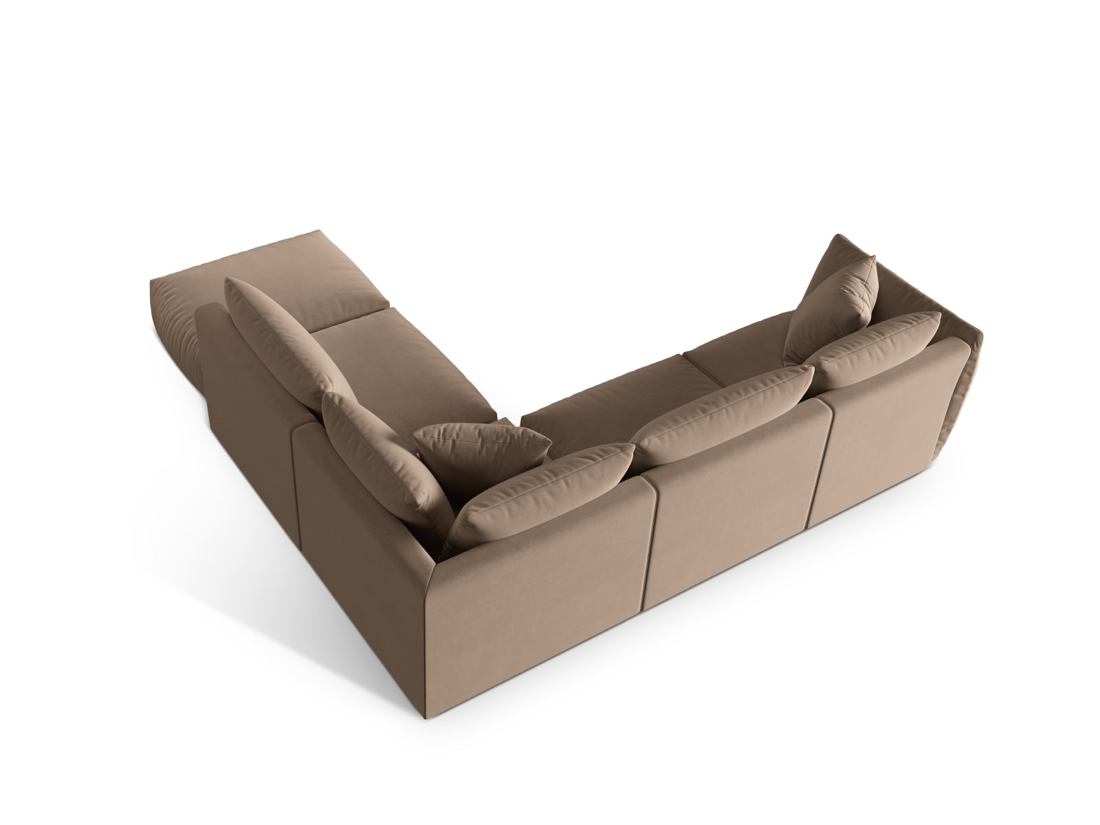 Entdecken Sie das Chris Velour Modular Ecksofa rechts von Micadoni – ein elegantes 4-Sitzer Sofa, das modernen Stil und höchsten Komfort vereint!