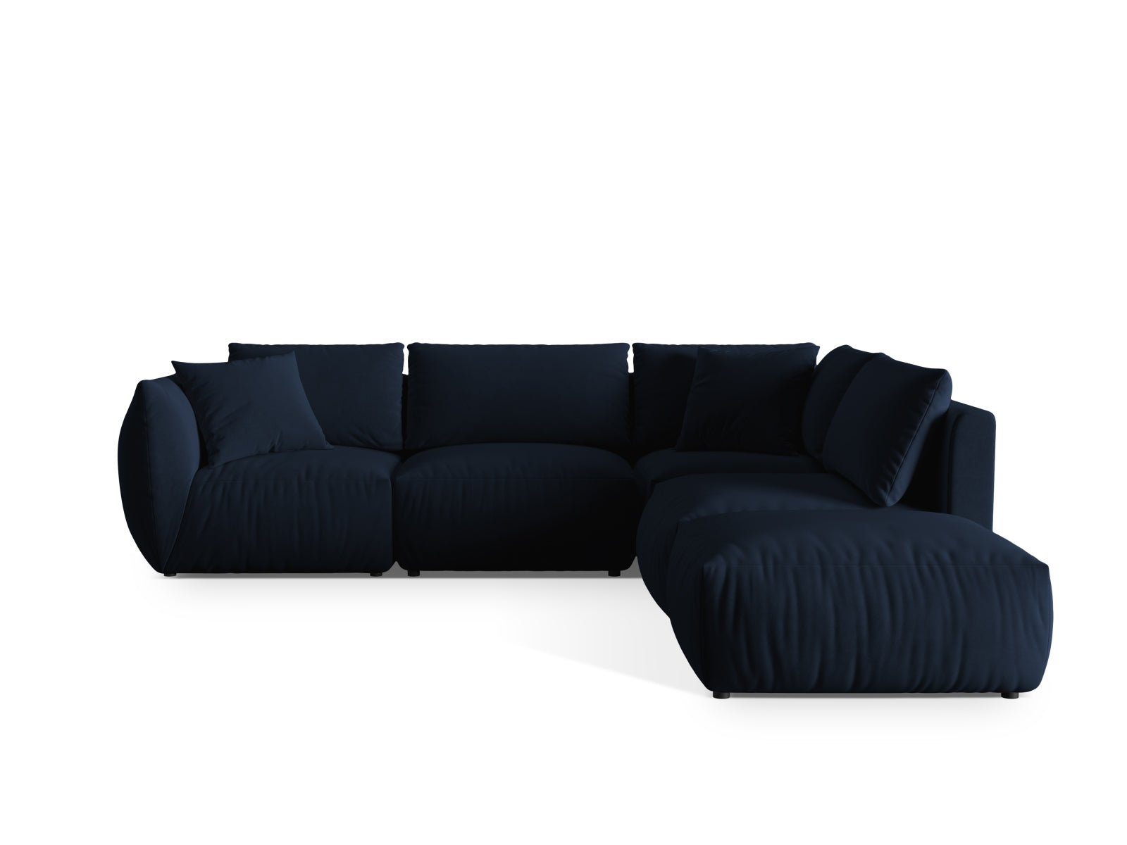 Chris Velour Modular Ecksofa rechts 4 Sitzer in Royal Blue präsentiert im Onlineshop von KAQTU Design AG. Ecksofa rechts ist von Micadoni