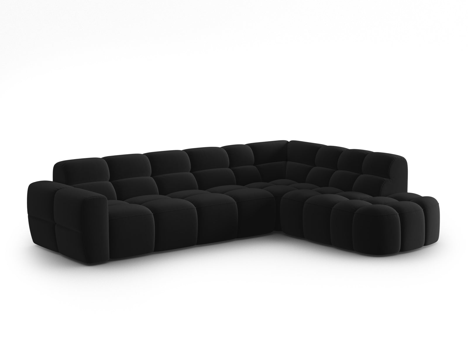 Entdecken Sie das elegante Lisa Velour Ecksofa rechts von Micadoni. Dieses 5-Sitzer Sofa bietet perfekten Komfort und stilvolles Design für Ihr Zuhause.