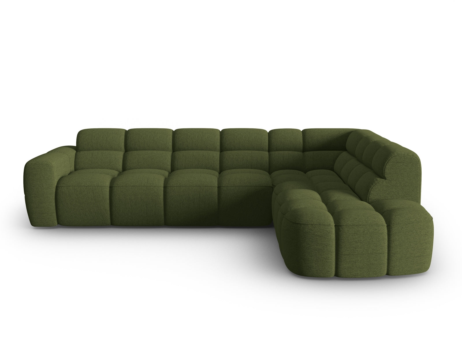 Lisa Ecksofa rechts 5 Sitzer in Green Melange präsentiert im Onlineshop von KAQTU Design AG. Ecksofa rechts ist von Micadoni
