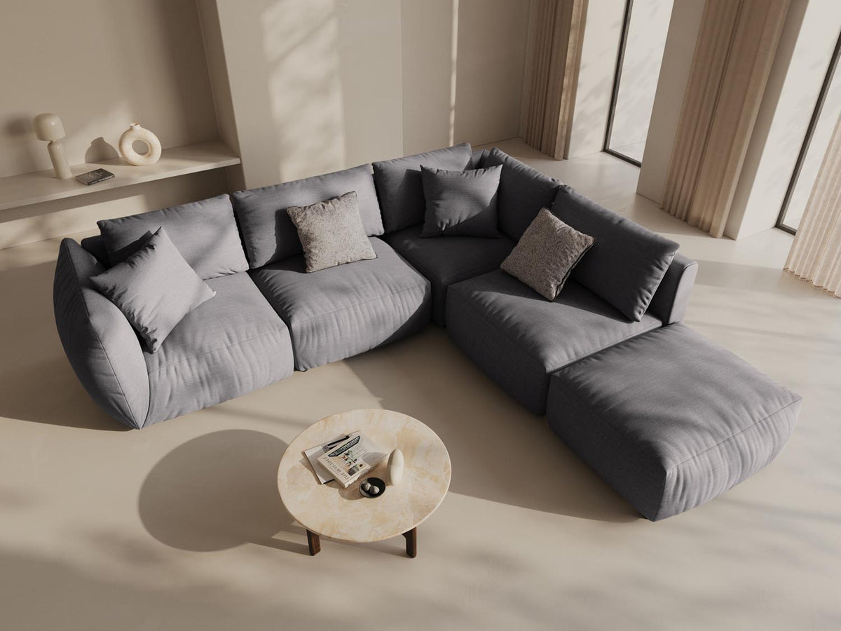 Chris Modular Ecksofa rechts 4 Sitzer in Sand-LINS präsentiert im Onlineshop von KAQTU Design AG. Ecksofa rechts ist von Micadoni