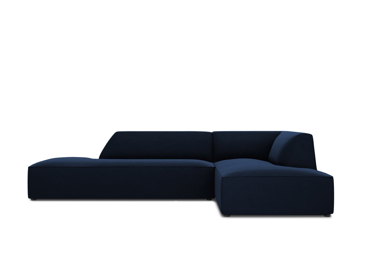 Ruby Velour modulares Ecksofa Open end rechts 4 Sitzer in Royal Blue-Salvador präsentiert im Onlineshop von KAQTU Design AG. L-Sofa rechts ist von Micadoni