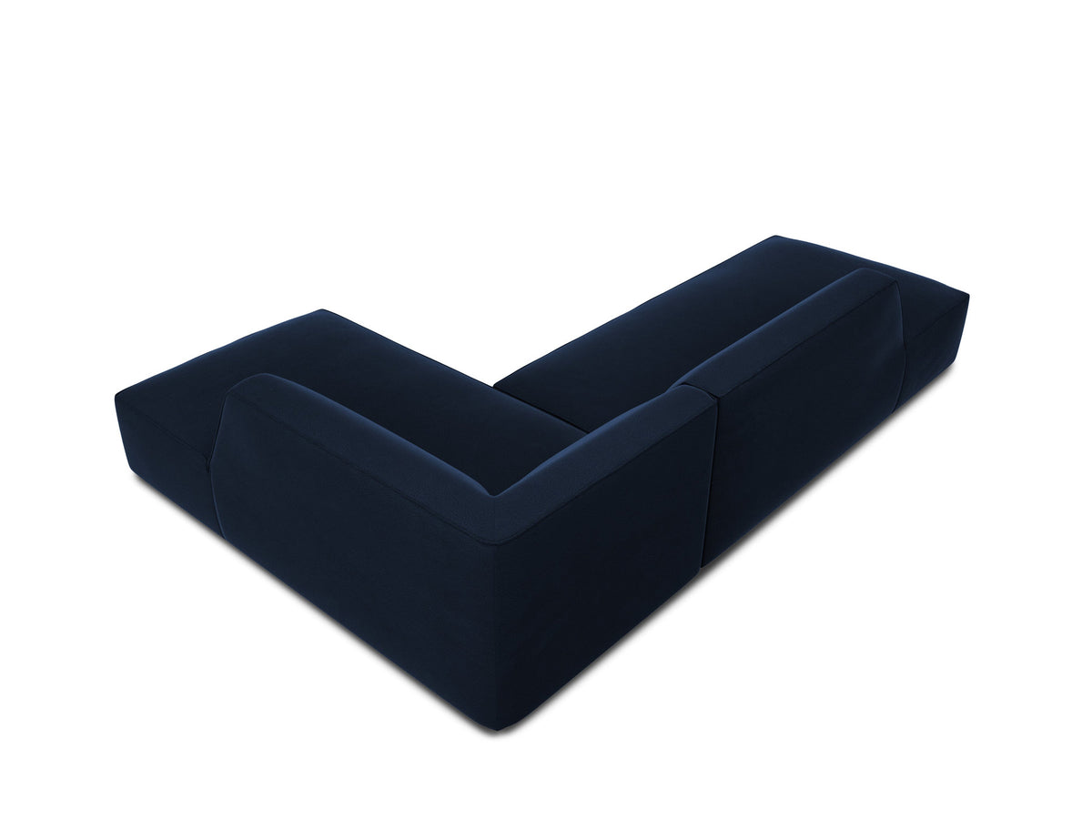 Ruby Velour modulares Ecksofa Open end rechts 4 Sitzer in Royal Blue-Salvador präsentiert im Onlineshop von KAQTU Design AG. L-Sofa rechts ist von Micadoni