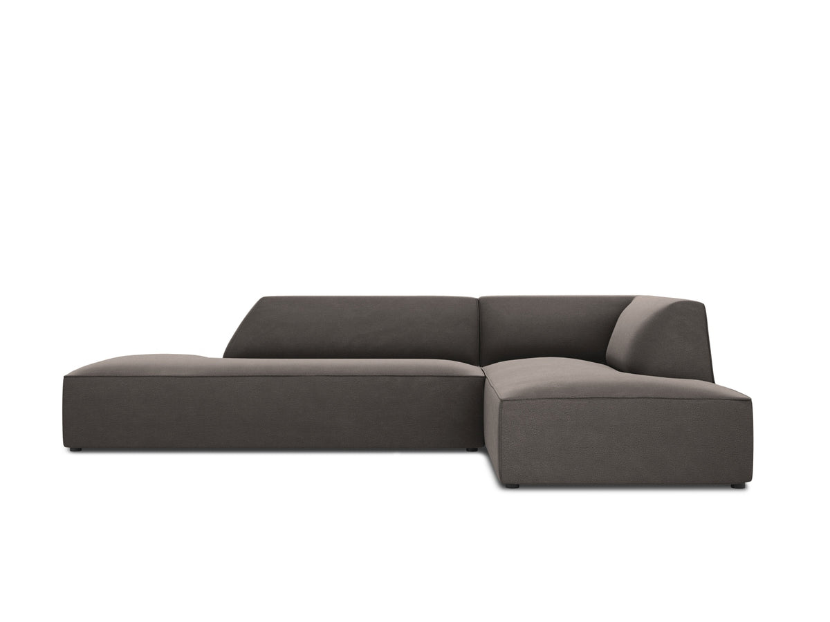 Ruby Velour modulares Ecksofa Open end rechts 4 Sitzer in Dark Grey-Salvador präsentiert im Onlineshop von KAQTU Design AG. L-Sofa rechts ist von Micadoni
