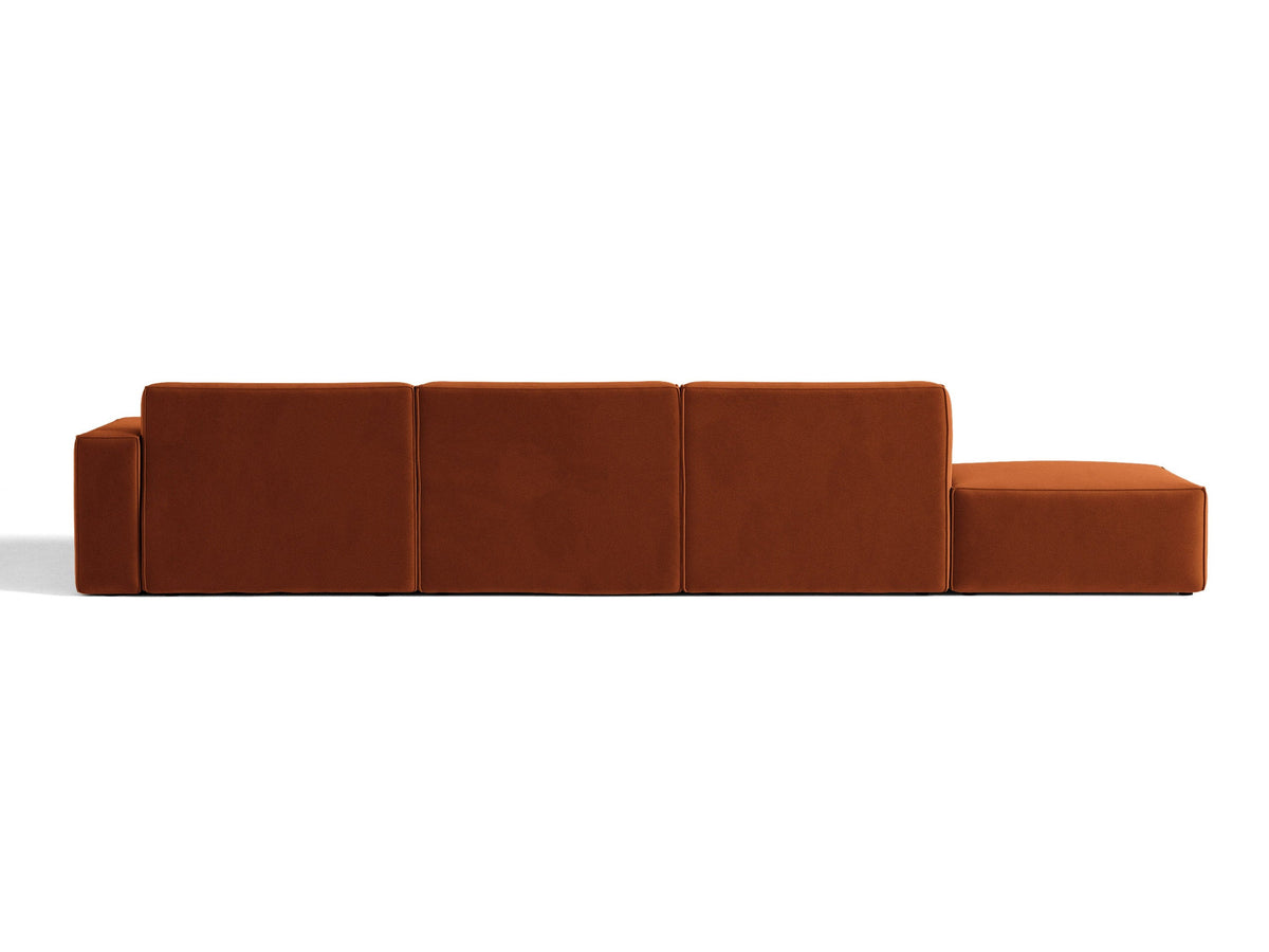 Modulares Ecksofa Jodie von Micadoni mit Stoffbezug, Holzrahmen und niedrigen schwarzen Beinen