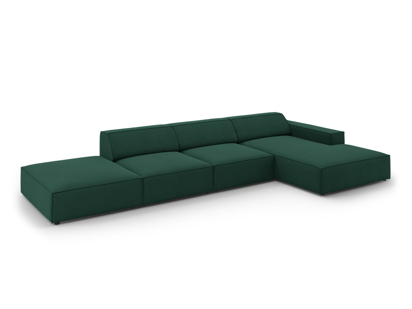 Modernes, flexibles Ecksofa Jodie in ansprechendem Grün, 5-Sitzer von Micadoni, ideal für gesellige Runden und gemütliche Abende.