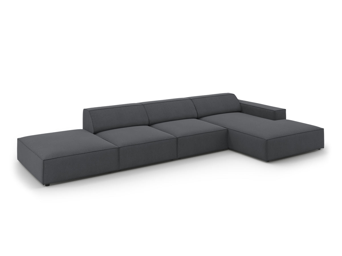 Jodie Modulares Ecksofa rechts 5 Sitzer in Dark Grey-Megan präsentiert im Onlineshop von KAQTU Design AG. L-Sofa rechts ist von Micadoni