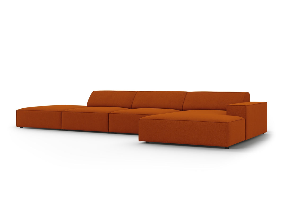 Jodie Modulares Ecksofa rechts 5 Sitzer in Terracotta-Megan präsentiert im Onlineshop von KAQTU Design AG. L-Sofa rechts ist von Micadoni
