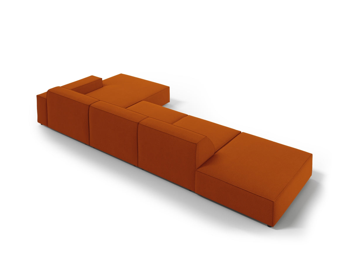 Jodie Modulares Ecksofa rechts 5 Sitzer in Terracotta-Megan präsentiert im Onlineshop von KAQTU Design AG. L-Sofa rechts ist von Micadoni