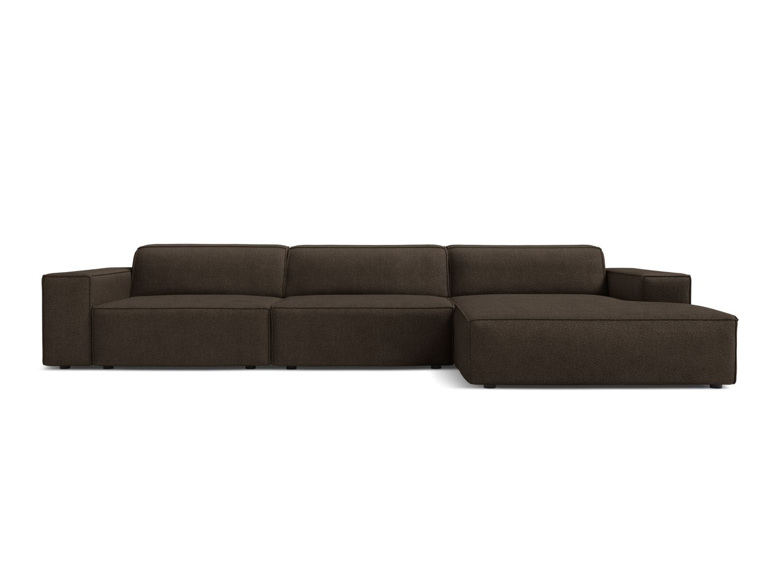 Jodie Boucle modulares Ecksofa rechts 4 Sitzer in Brown-Baloo präsentiert im Onlineshop von KAQTU Design AG. Ecksofa rechts ist von Micadoni