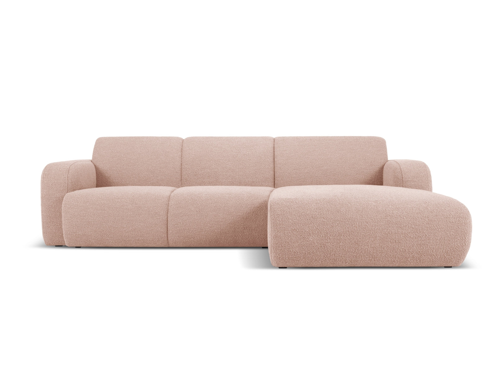 Molino Boucle Ecksofa rechts 4 Sitzer in Powder Pink präsentiert im Onlineshop von KAQTU Design AG. Ecksofa rechts ist von Micadoni