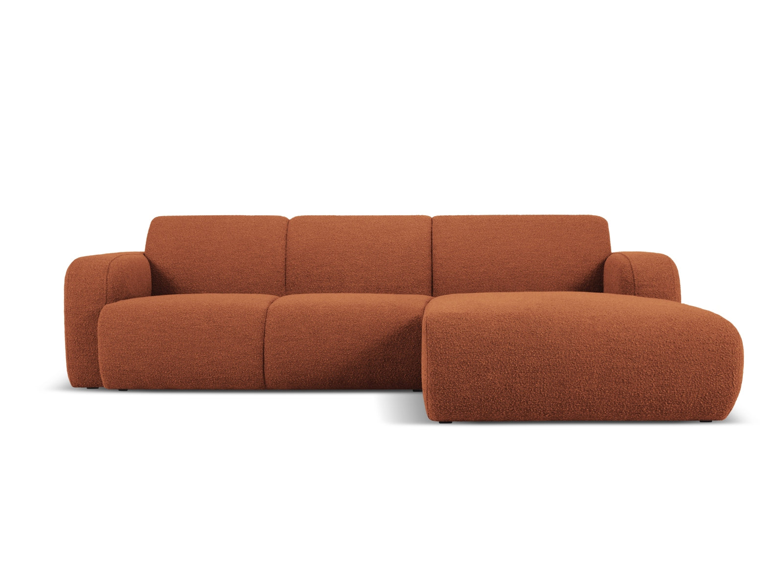 Molino Boucle Ecksofa rechts 4 Sitzer in Terracotta präsentiert im Onlineshop von KAQTU Design AG. Ecksofa rechts ist von Micadoni