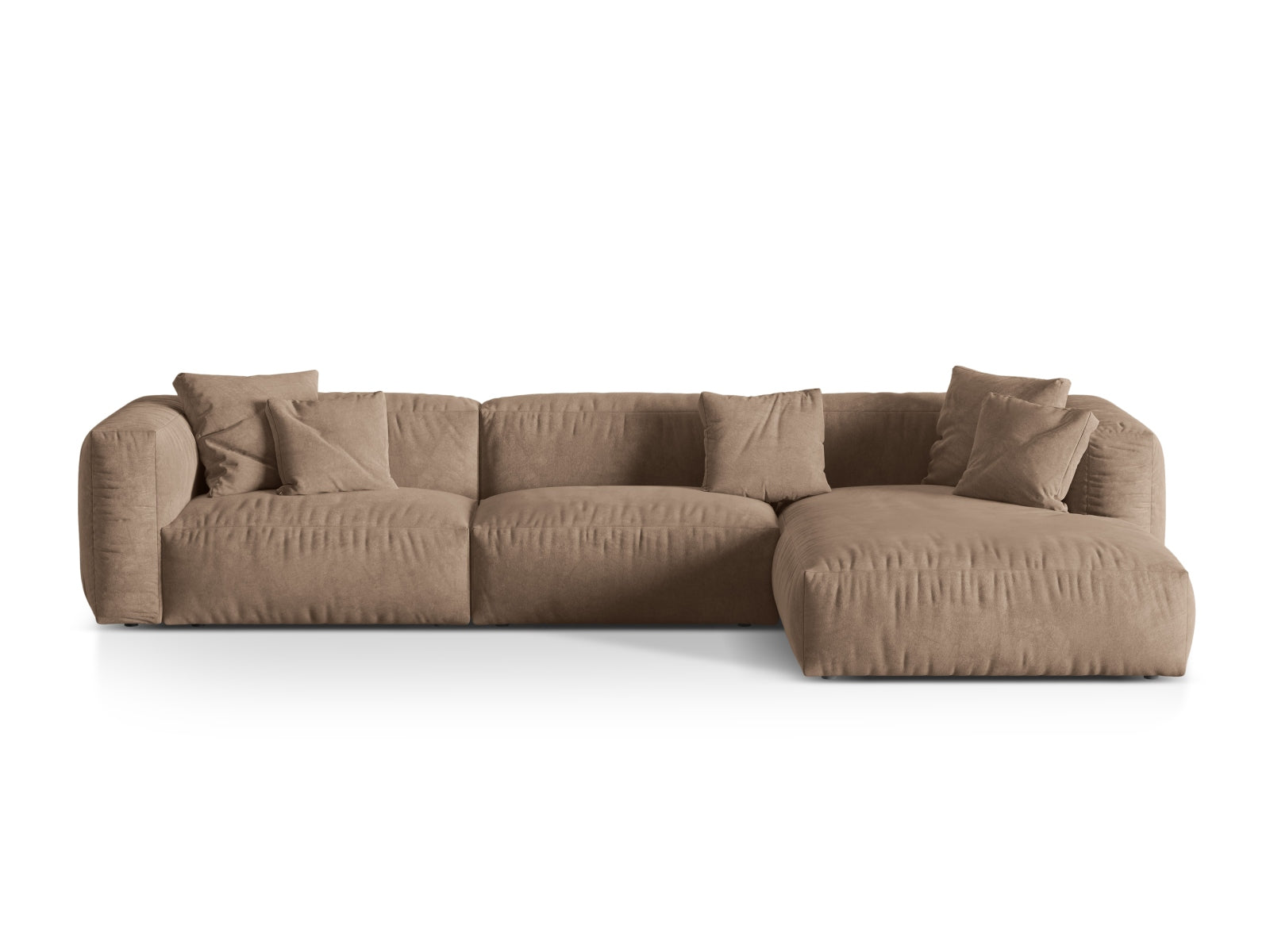 Martina Modulares Ecksofa rechts 3 Sitzer in Dark Beige präsentiert im Onlineshop von KAQTU Design AG. Ecksofa rechts ist von Micadoni