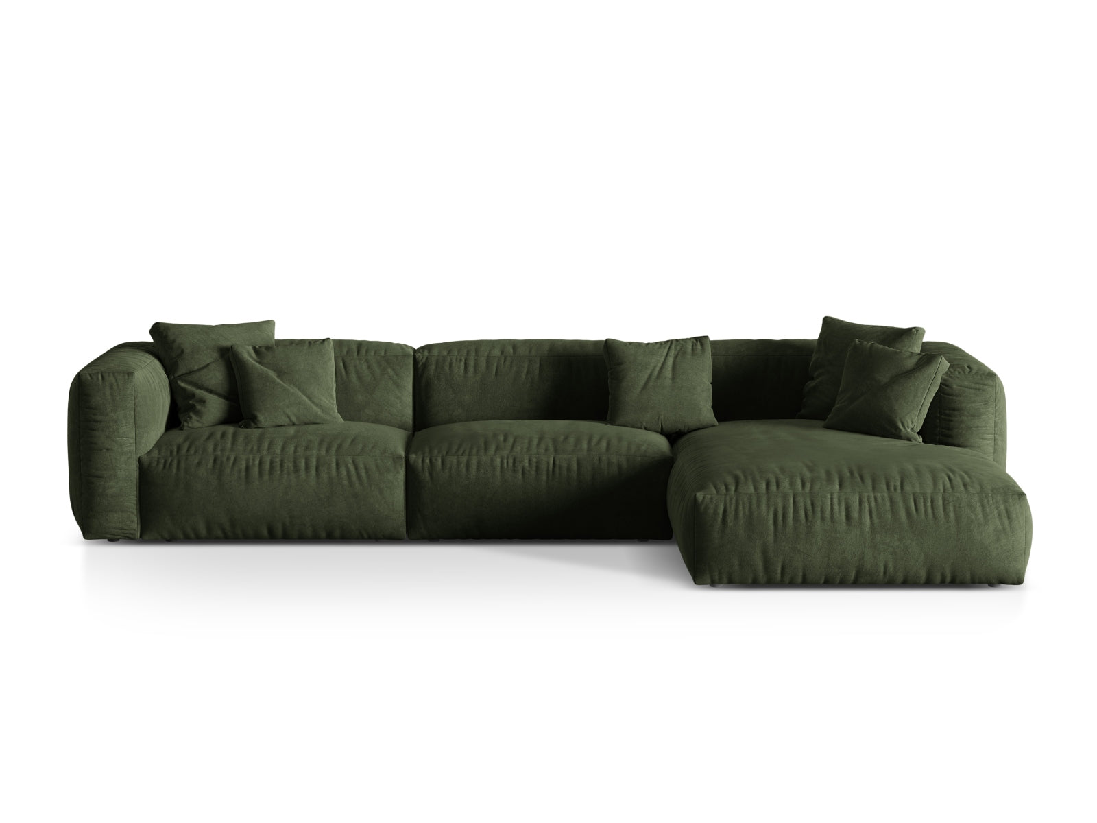 Martina Modulares Ecksofa rechts 3 Sitzer in Green-Vogue präsentiert im Onlineshop von KAQTU Design AG. L-Sofa rechts ist von Micadoni