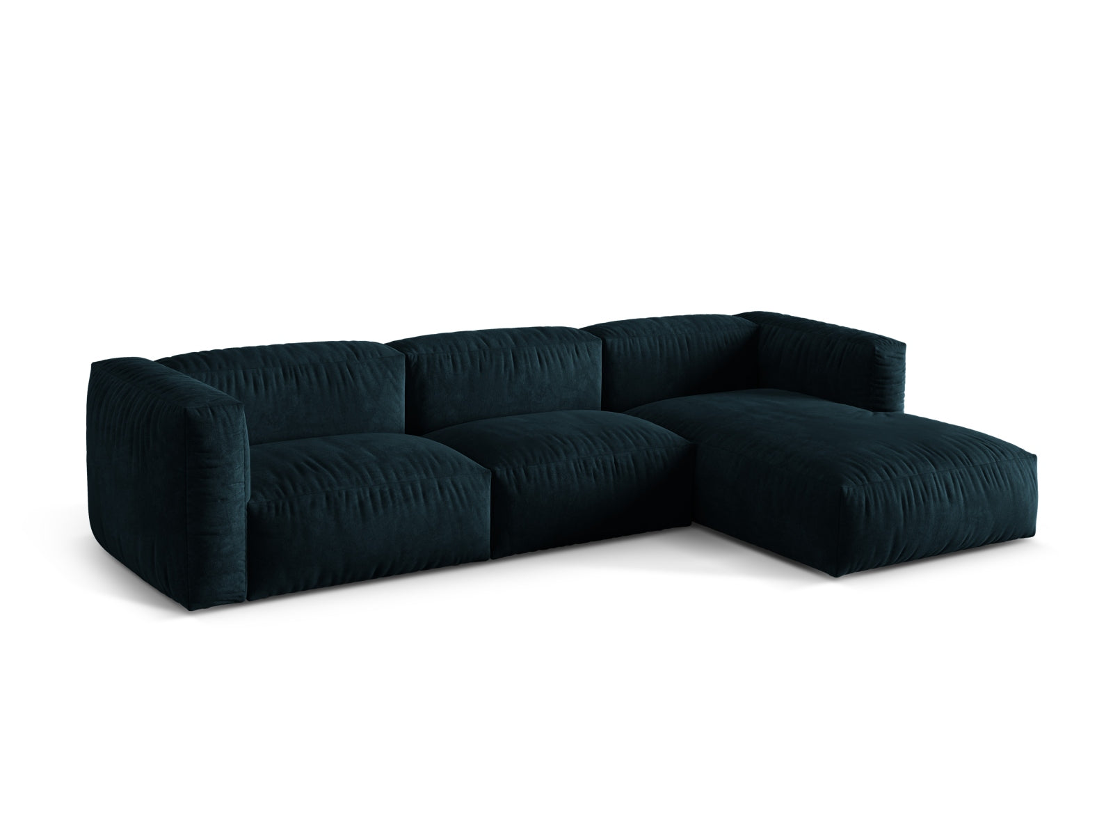 Elegantes Martina Ecksofa in Deep Petrol-Vogue, 3-Sitzer, ideal für stilvolle Wohnräume, erhältlich bei KAQTU Design AG.