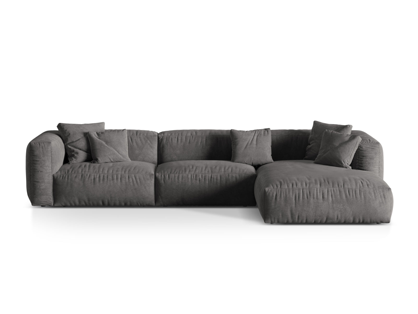 Martina Modulares Ecksofa rechts 3 Sitzer in Grey-Vogue präsentiert im Onlineshop von KAQTU Design AG. L-Sofa rechts ist von Micadoni