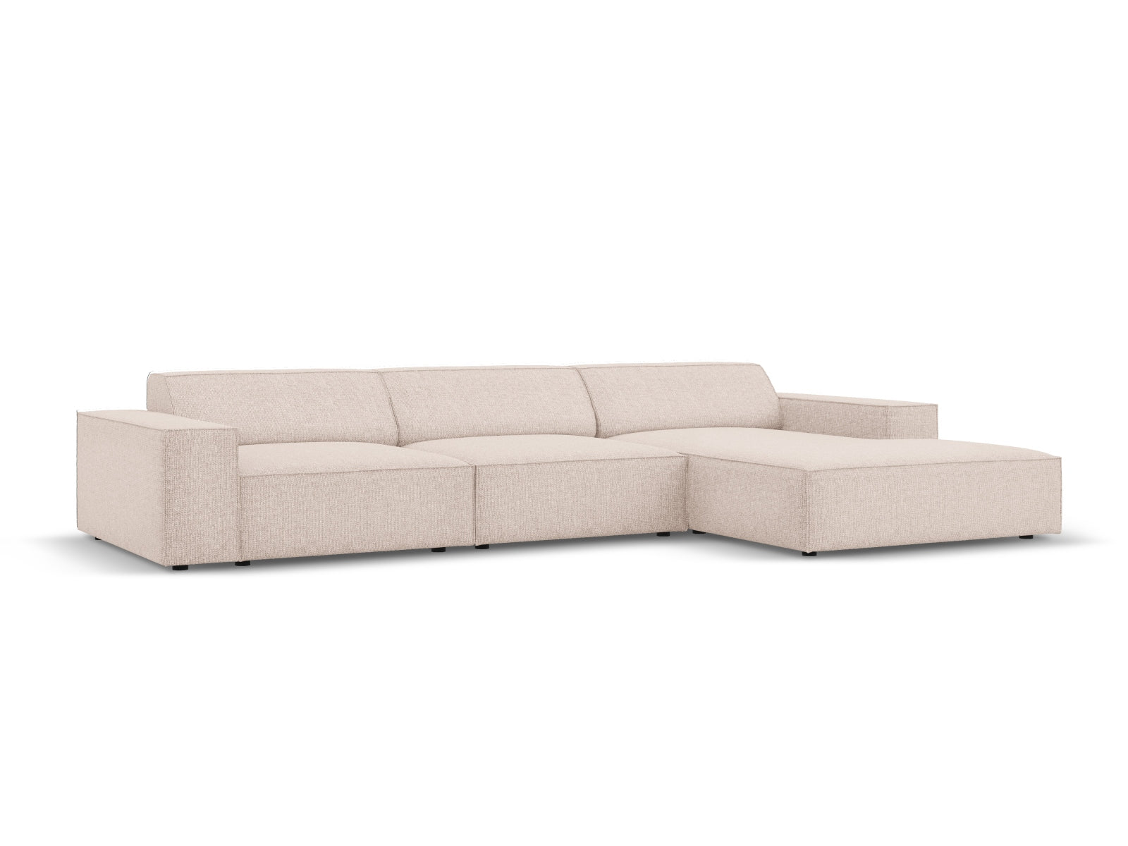 Entdecken Sie das Jodie Ecksofa von Micadoni – ein stilvolles, modulares 4-Sitzer Sofa, das Komfort und Eleganz in Ihr Wohnzimmer bringt.