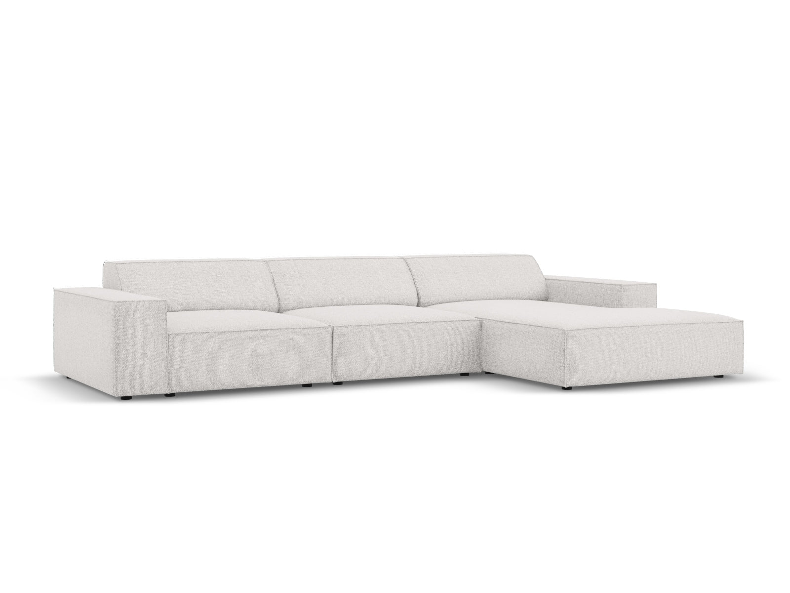 Entdecken Sie das Jodie Ecksofa von Micadoni – ein stilvolles, modulares 4-Sitzer Sofa, das Komfort und Eleganz in Ihr Wohnzimmer bringt.