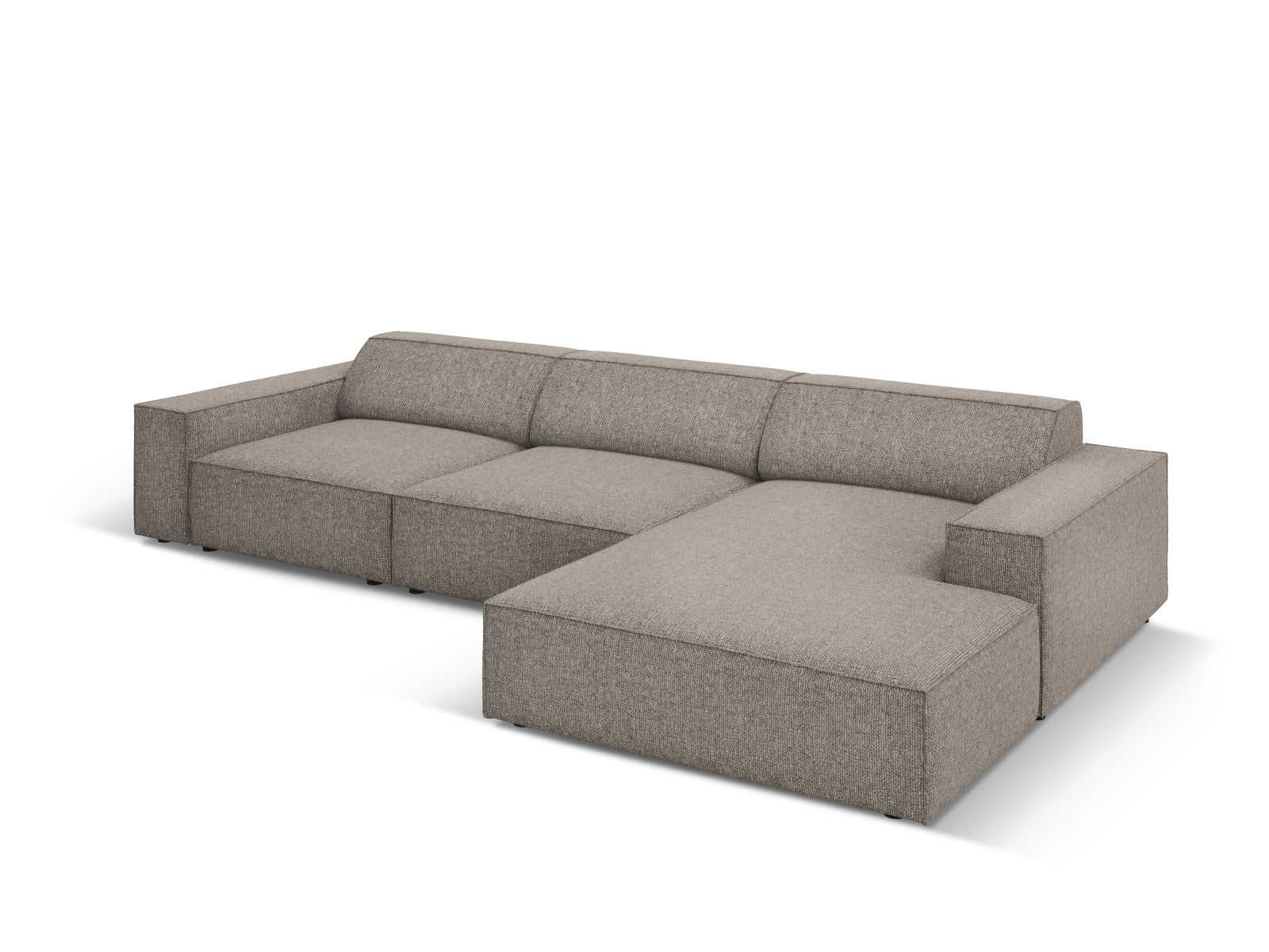 Erleben Sie das Jodie Ecksofa von Micadoni – ein modulares 4-Sitzer Sofa, das Komfort, Stil und individuelle Gestaltungsmöglichkeiten vereint.