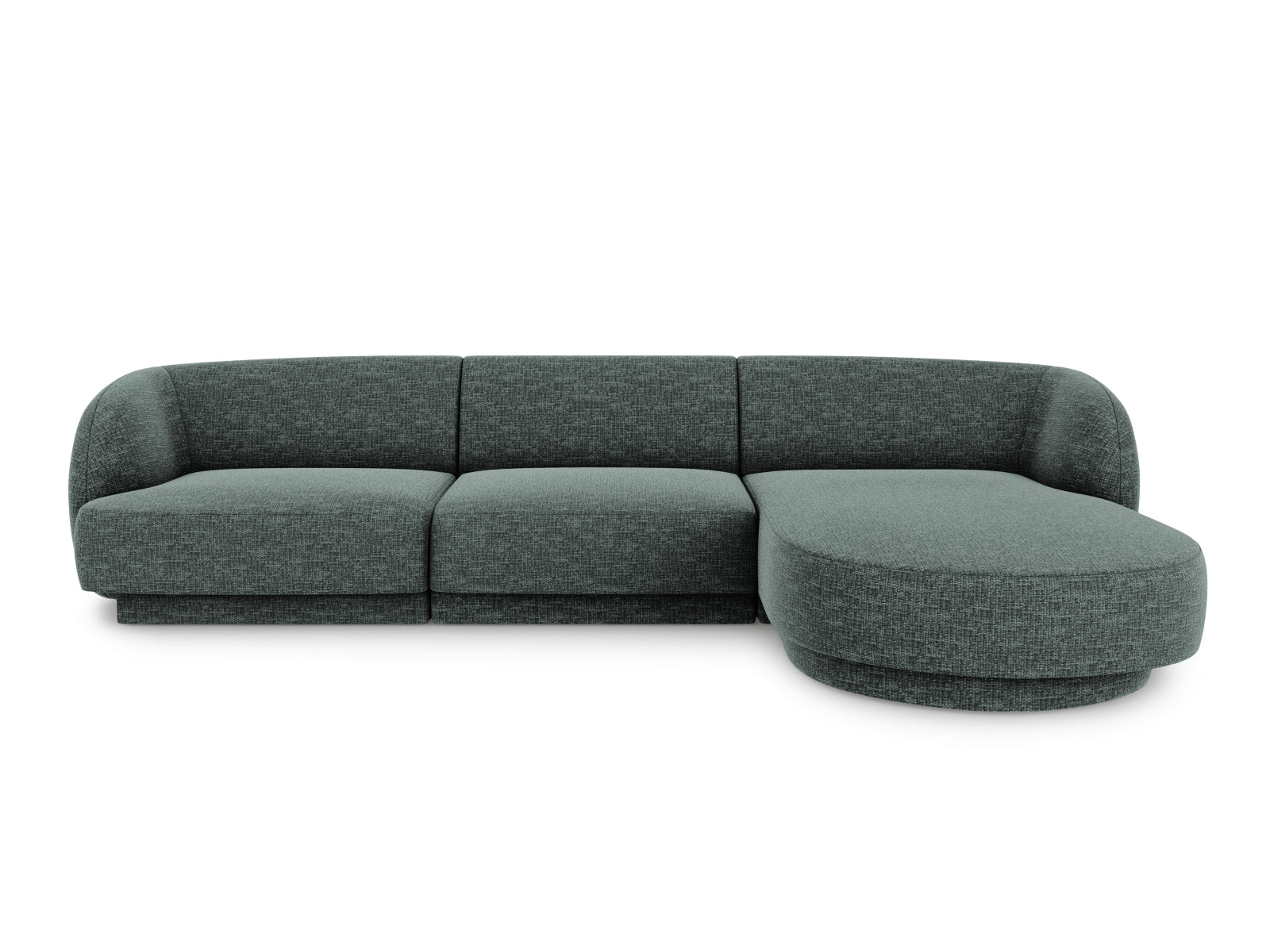 Miley Ecksofa rechts 4 Sitzer in Petrol-Haga präsentiert im Onlineshop von KAQTU Design AG. L-Sofa rechts ist von Micadoni