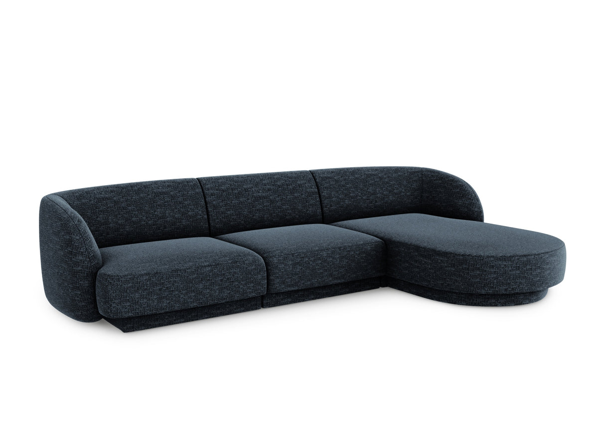 Miley Ecksofa rechts 4 Sitzer in Royal Blue-Haga präsentiert im Onlineshop von KAQTU Design AG. L-Sofa rechts ist von Micadoni