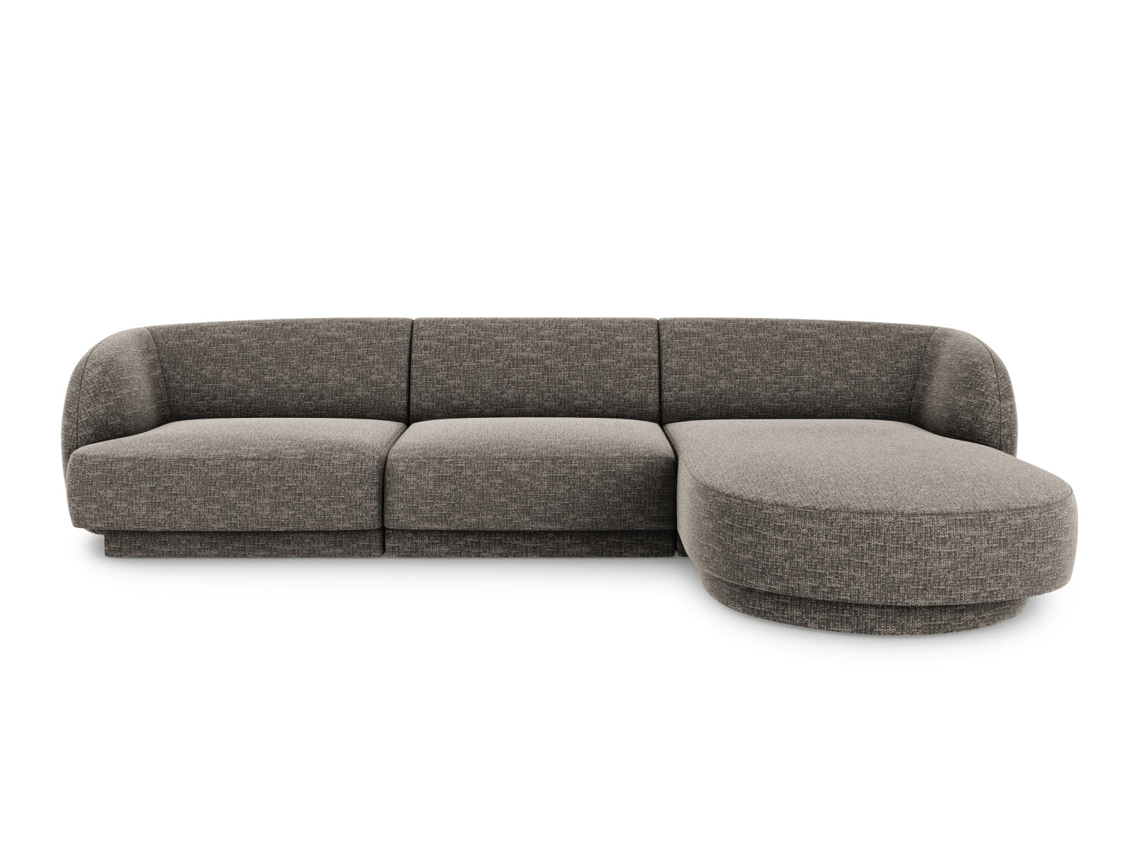 Miley Ecksofa rechts 4 Sitzer in Grey-Haga präsentiert im Onlineshop von KAQTU Design AG. L-Sofa rechts ist von Micadoni