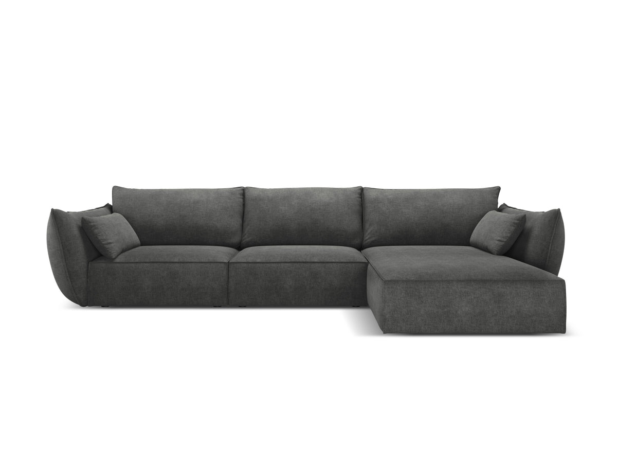 Kaelle Ecksofa rechts 4 Sitzer in Dark Grey-Over The Horizon präsentiert im Onlineshop von KAQTU Design AG. L-Sofa rechts ist von Micadoni