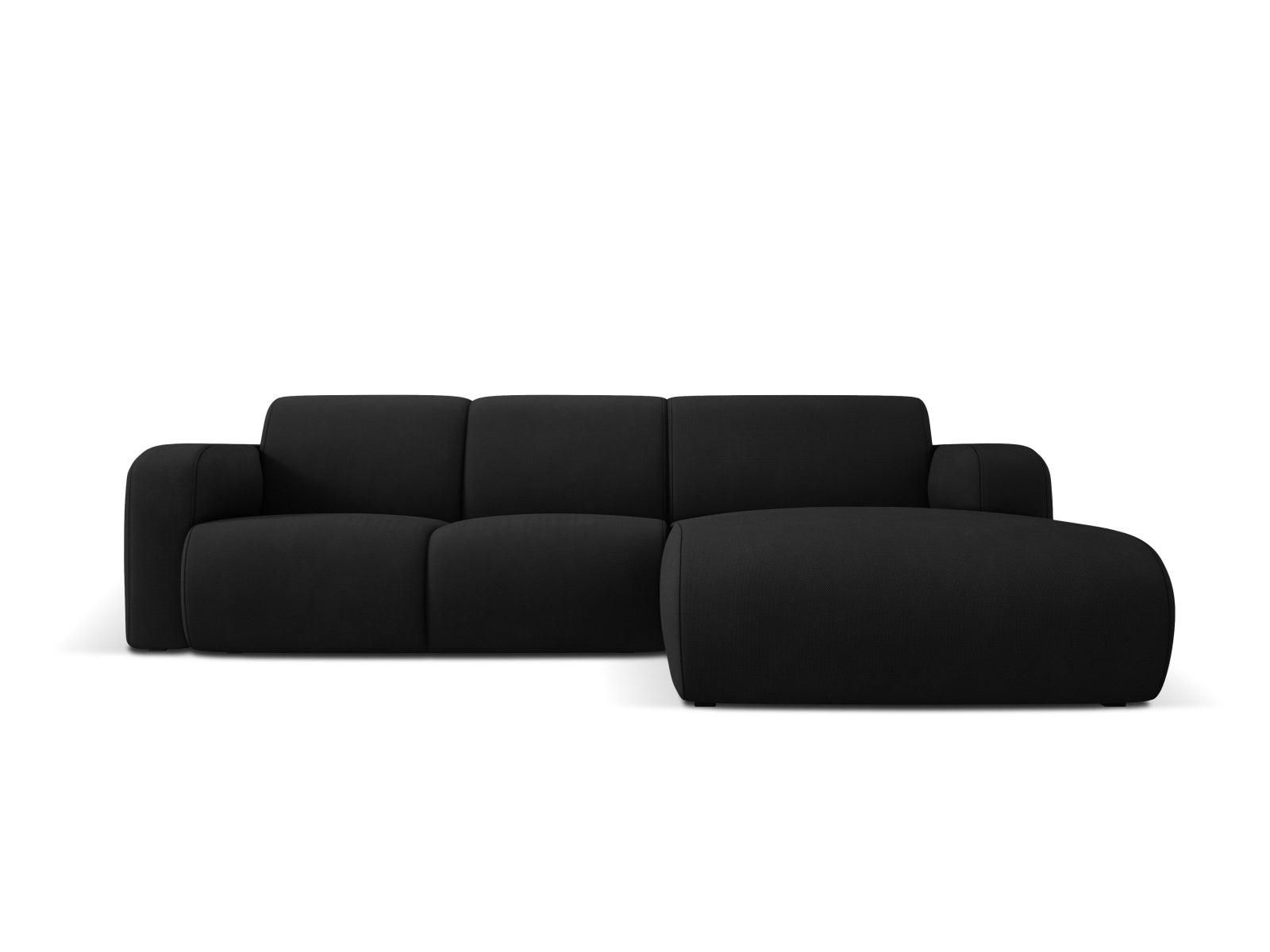 Molino Ecksofa rechts 4 Sitzer in Black-Rebel präsentiert im Onlineshop von KAQTU Design AG. L-Sofa rechts ist von Micadoni