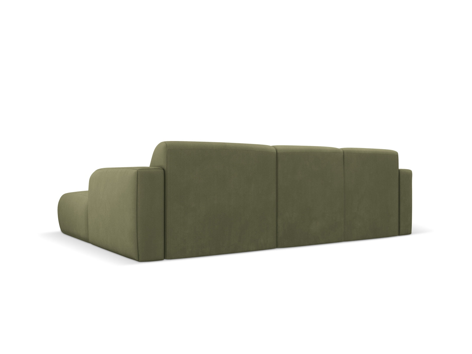 Elegantes 4-Sitzer Ecksofa Molino in sanftem Lichtgrün, perfekt für stilvolle Wohnzimmer. Hochwertige Materialien von Micadoni.