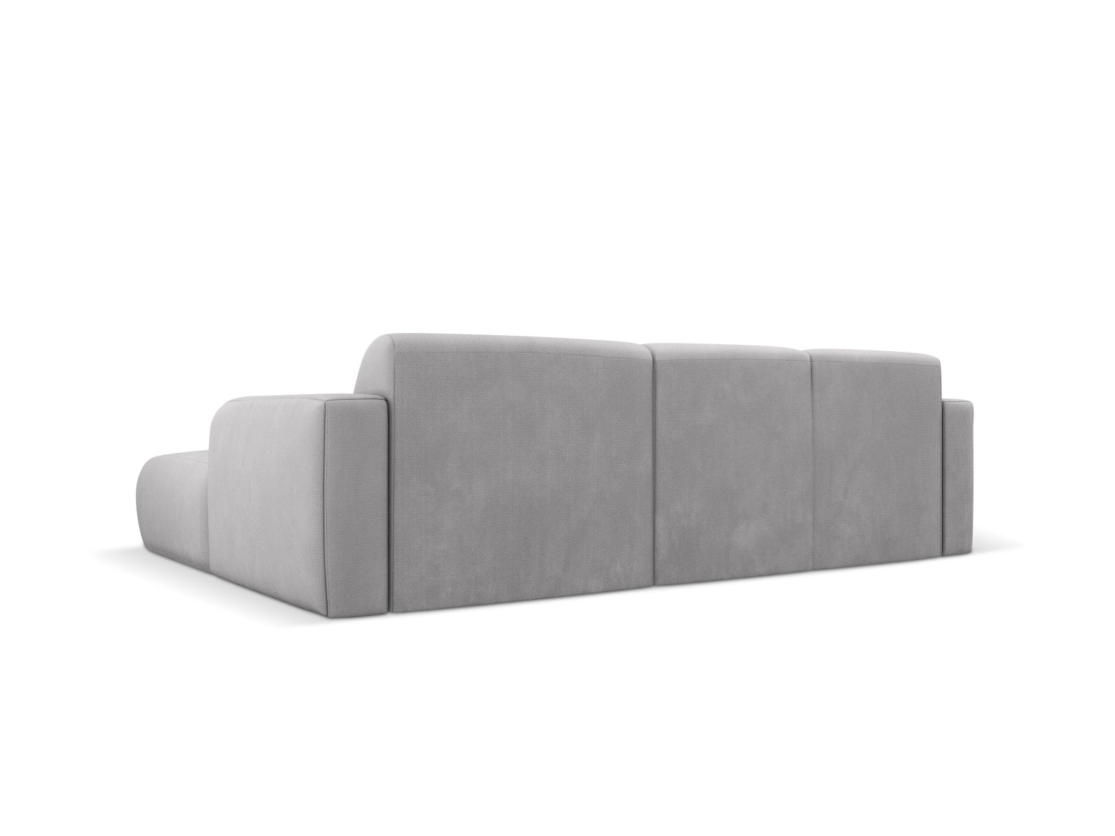 Modernes Molino Ecksofa in hellem Grau, rechtsseitig, für 4 Personen. Perfekt für entspannte Stunden und stilvolle Einrichtung.