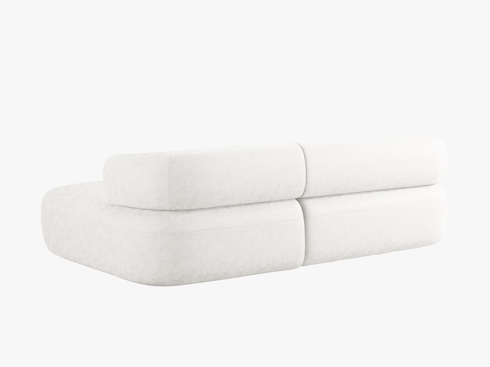 Modernes L-Sofa Jenny in sanftem Beige, ideal für gemütliche Wohnräume. Bietet Platz für fünf Personen und vereint Komfort mit zeitgemäßem Stil.