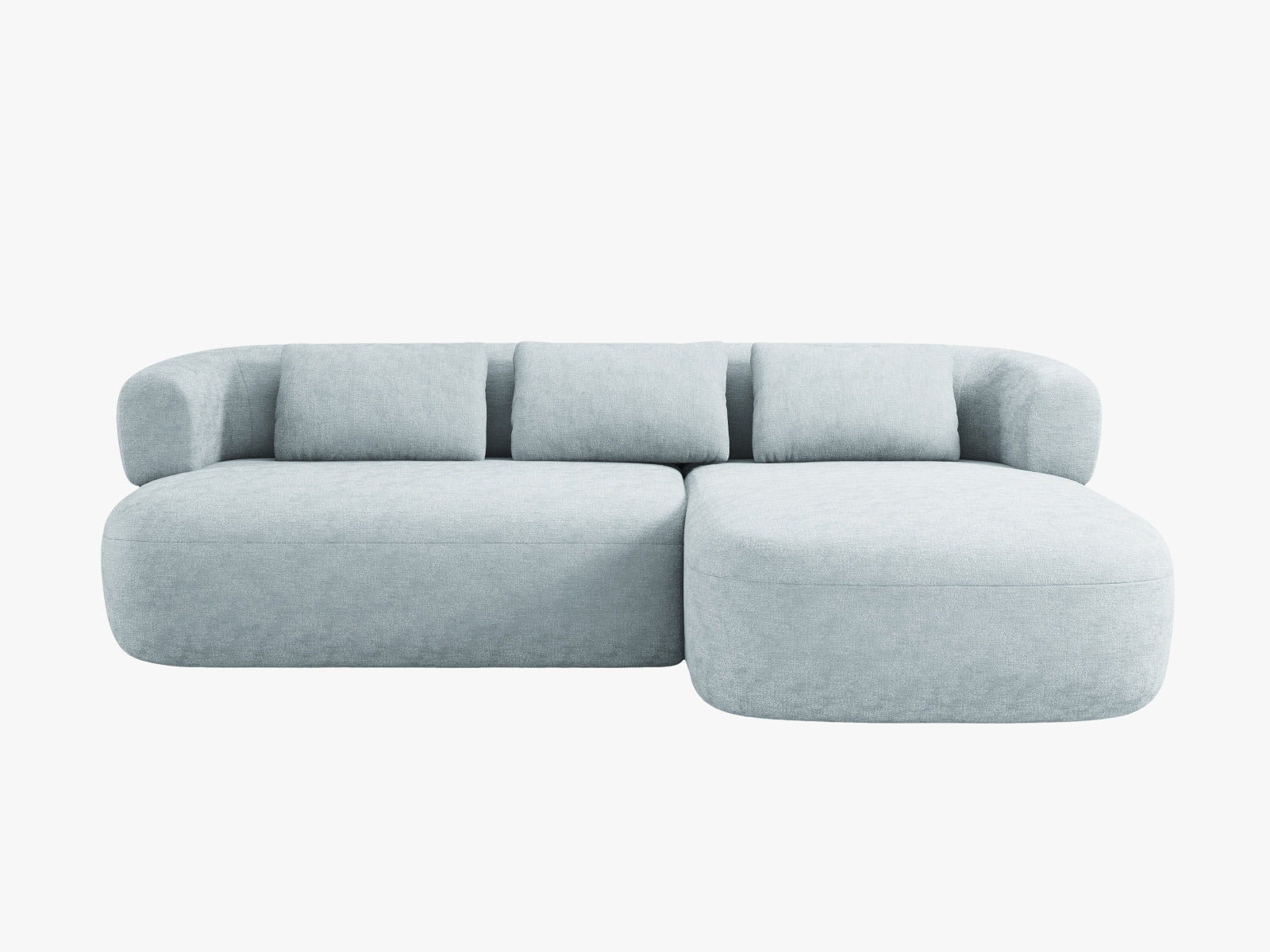 Jenny Ecksofa rechts 5 Sitzer in Light Blue-Perfect Harmony präsentiert im Onlineshop von KAQTU Design AG. L-Sofa rechts ist von Micadoni