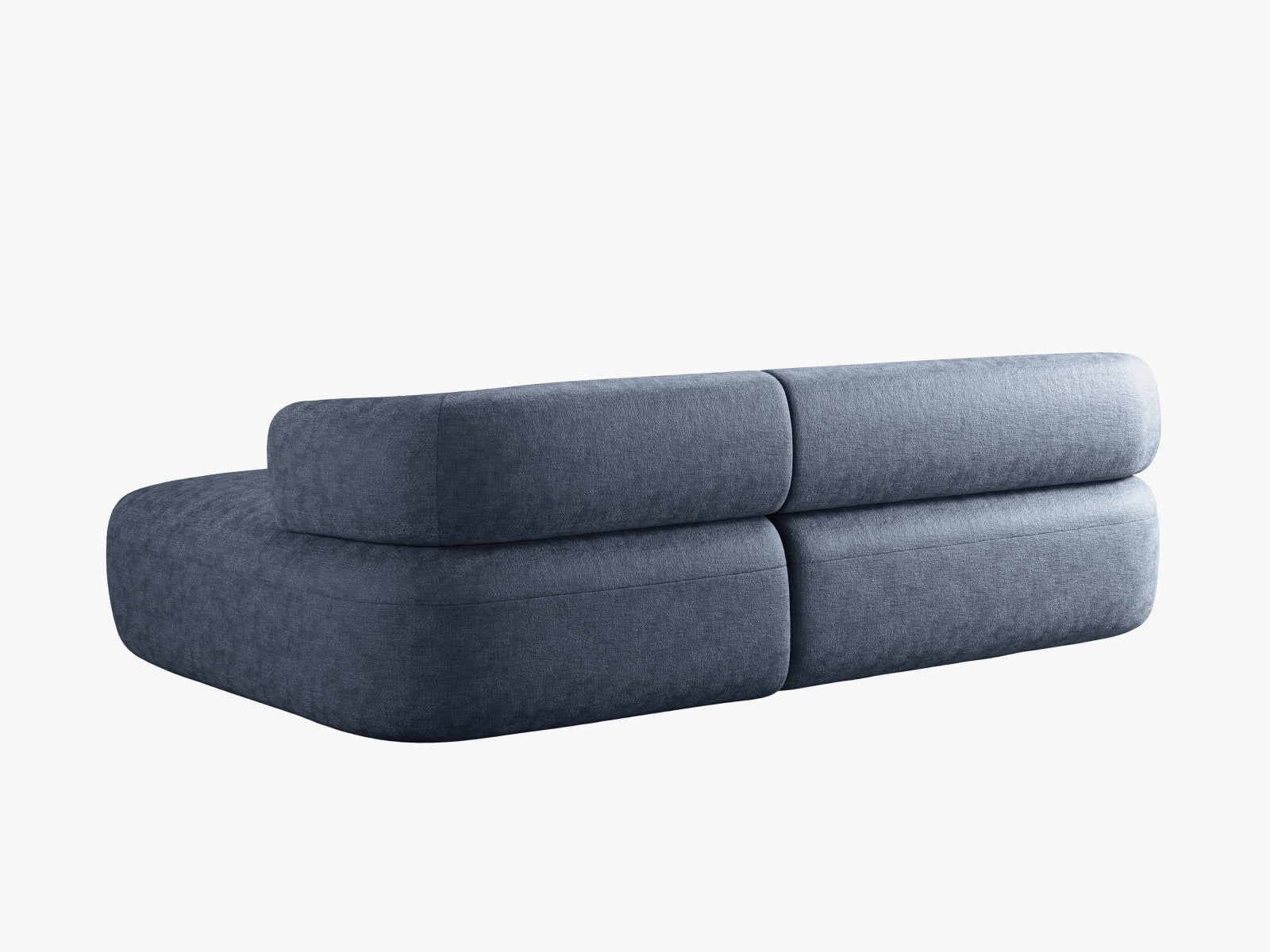 Elegantes Ecksofa Jenny in Dunkelblau, 5-Sitzer, rechtsseitig, ideal für stilvolle Wohnräume. Hochwertige Verarbeitung von Micadoni.