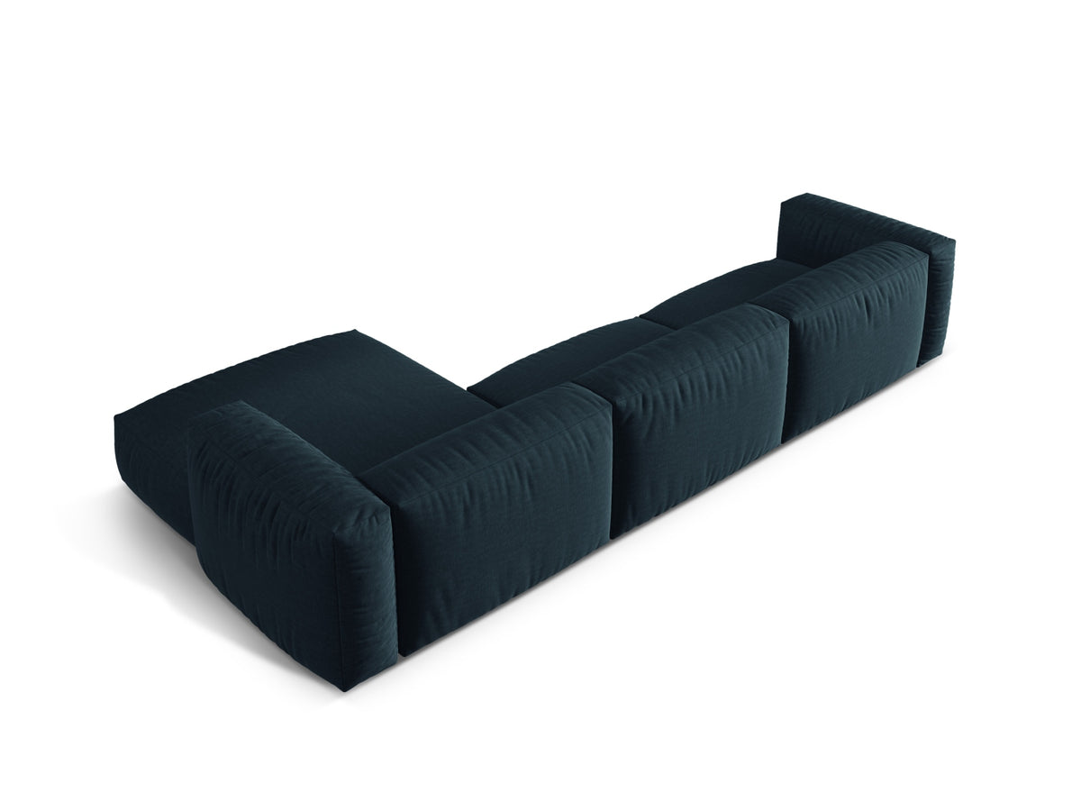 Martina Modulares Ecksofa rechts 3 Sitzer in Blue Jeans-Boston präsentiert im Onlineshop von KAQTU Design AG. L-Sofa rechts ist von Micadoni