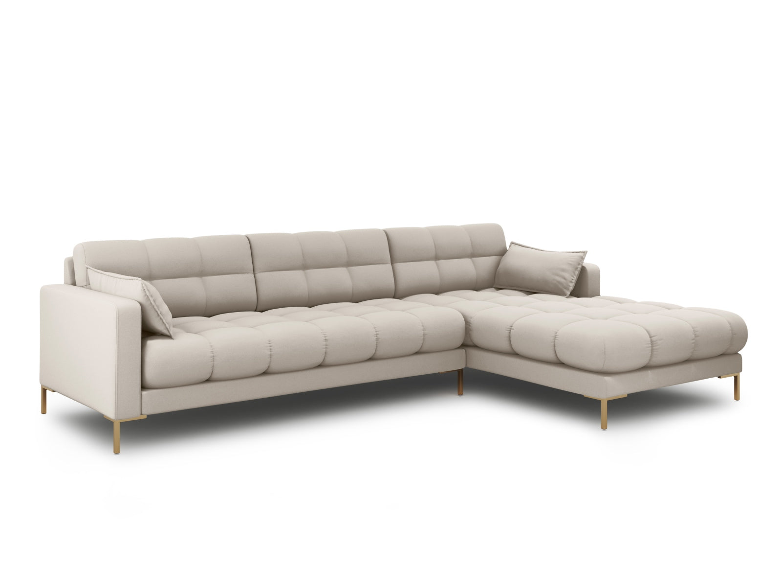 Entdecken Sie das elegante Mamaia Ecksofa rechts 5 Sitzer von Micadoni – stilvoll, komfortabel und perfekt für Ihr Wohnzimmer!