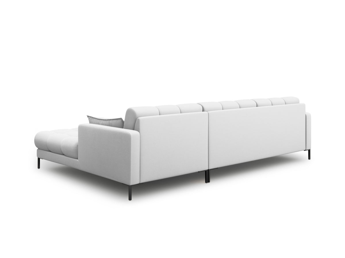 Mamaia Ecksofa rechts 5 Sitzer in Light Grey/Schwarz-Neve präsentiert im Onlineshop von KAQTU Design AG. L-Sofa rechts ist von Micadoni