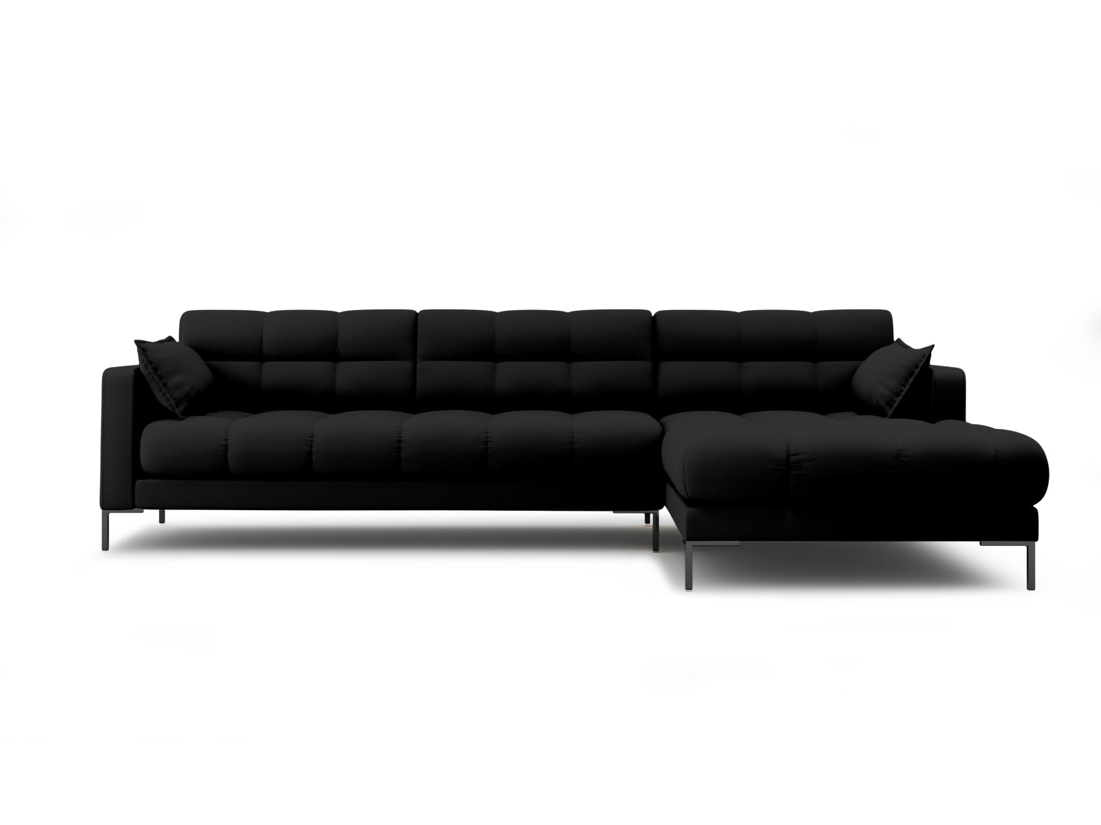 Mamaia Ecksofa rechts 5 Sitzer in Black/Schwarz-Neve präsentiert im Onlineshop von KAQTU Design AG. L-Sofa rechts ist von Micadoni