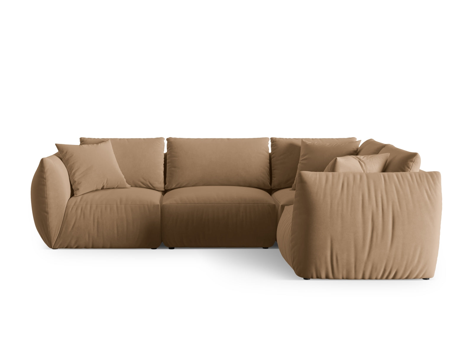 Chris Velour Ecksofa rechts 4 Sitzer in Sand präsentiert im Onlineshop von KAQTU Design AG. Ecksofa rechts ist von Micadoni