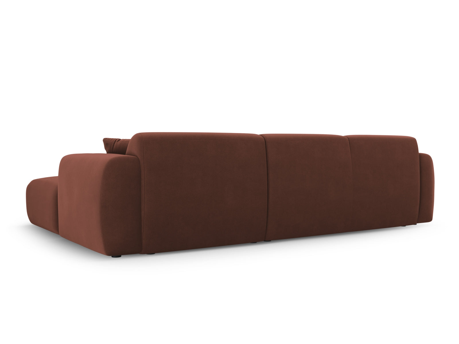 Modernes 4-Sitzer Molino Velour Ecksofa rechts von Micadoni, perfekt für gemütliche und stilvolle Wohnzimmergestaltung.