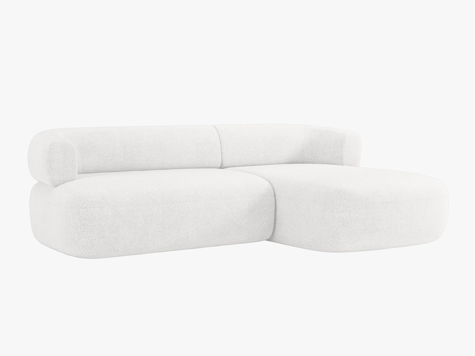 Modernes 5-Sitzer Ecksofa Jenny in Ivory, rechtsseitig, perfekt für gemütliche Wohnzimmer. Hochwertige Materialien von Micadoni.