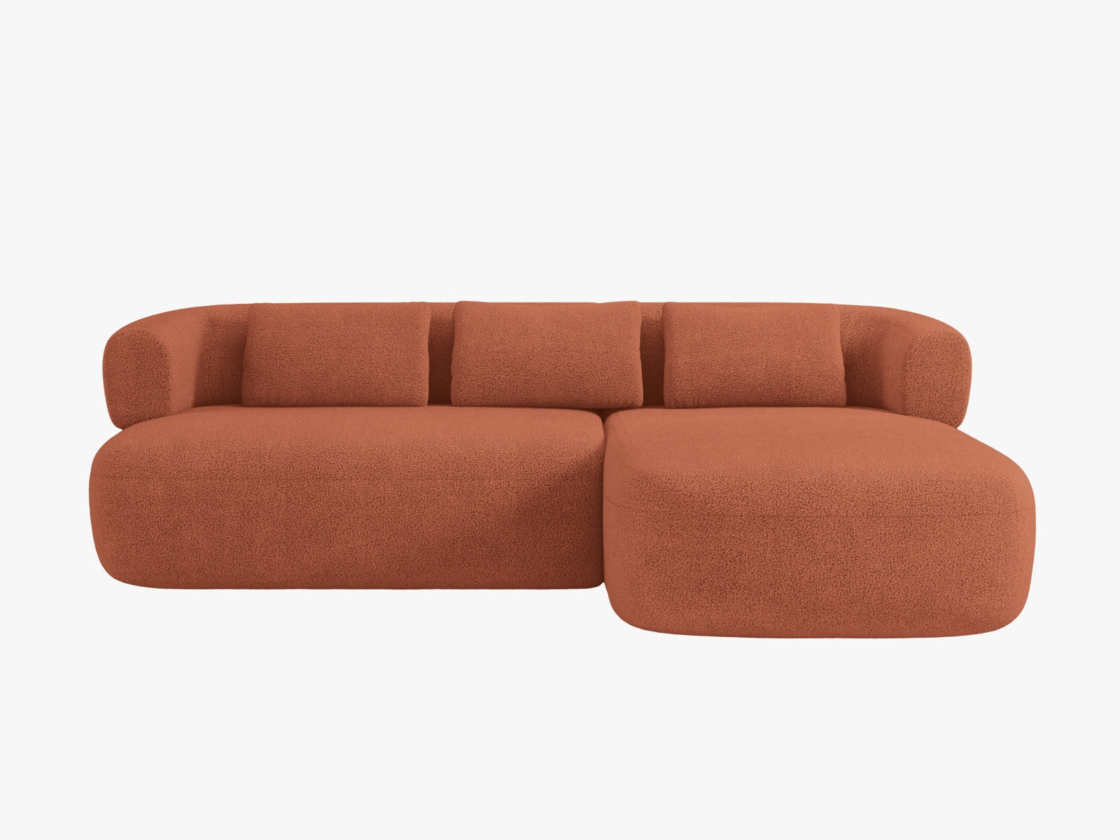Jenny Ecksofa rechts 5 Sitzer in Brick-Now or Never präsentiert im Onlineshop von KAQTU Design AG. L-Sofa rechts ist von Micadoni