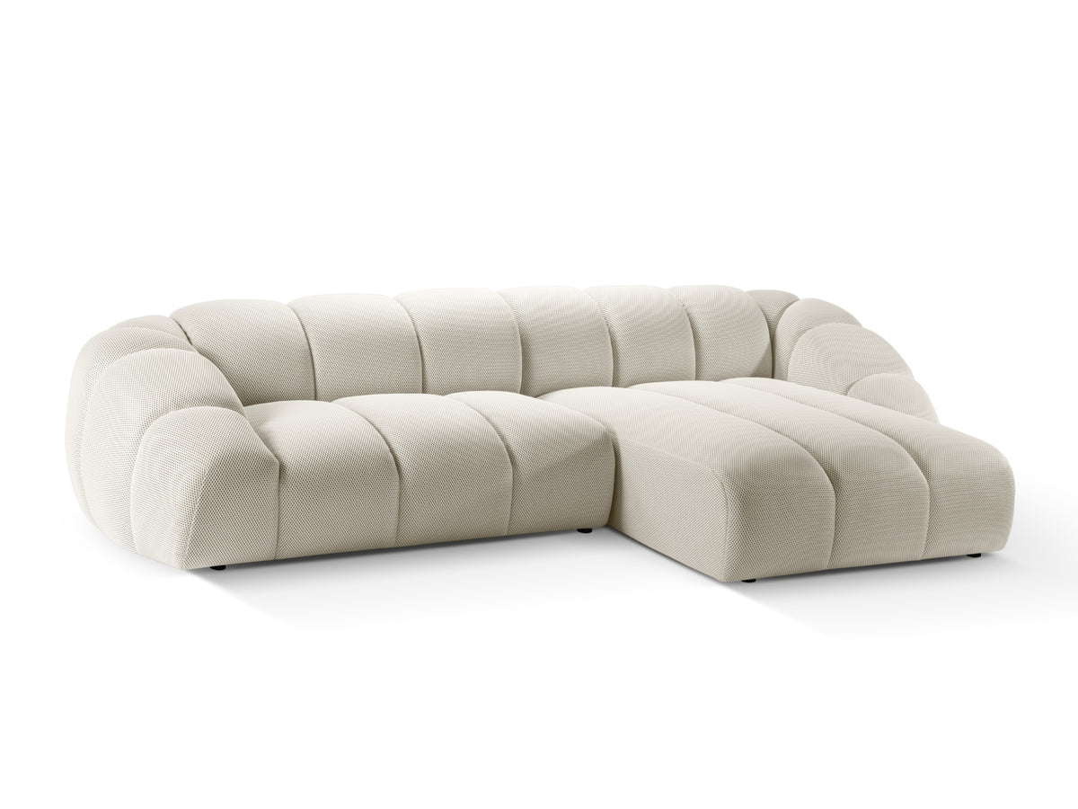 Diana Ecksofa rechts 4 Sitzer in Light Beige-Sonic präsentiert im Onlineshop von KAQTU Design AG. L-Sofa rechts ist von Micadoni