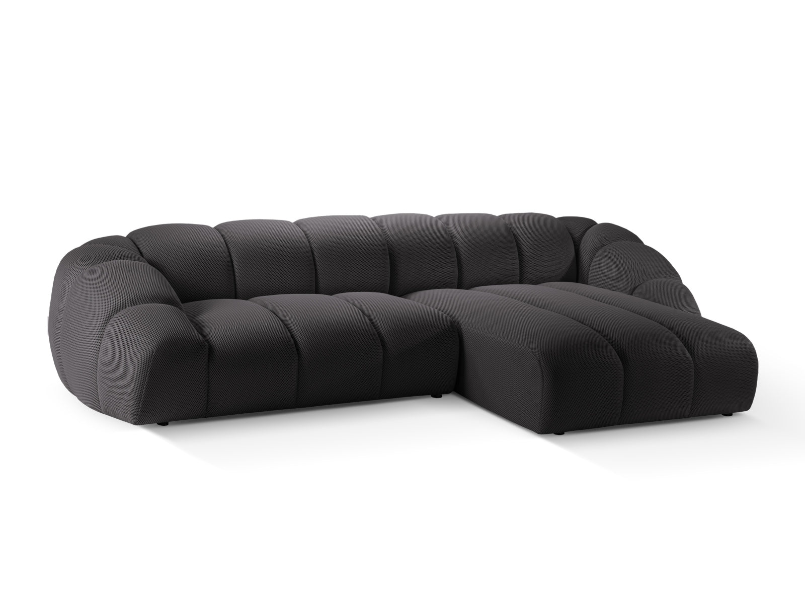 Modernes 4-Sitzer Ecksofa Diana rechts in Espresso-Sonic, perfekt für gemütliche Wohnzimmer. Hochwertige Materialien und stilvolles Design von Micadoni.